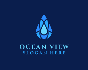 Clean Water Droplet logo design