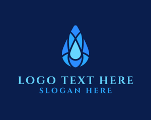 Geometrical - Clean Water Droplet logo design