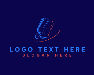 Sing - Microphone Sing Podcast logo design
