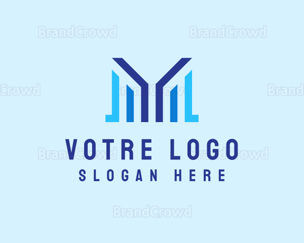 Modern Startup Letter M Company Logo