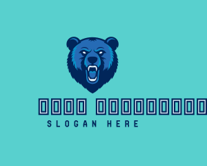 Wild - Grizzly Bear Gamer logo design
