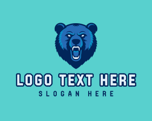 Streamer - Grizzly Bear Gamer logo design