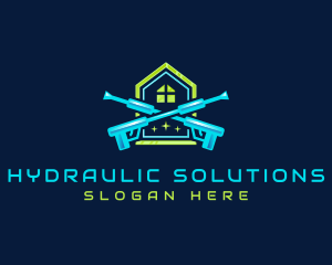 Hydraulic - Hydraulic Cleaning Disinfection logo design