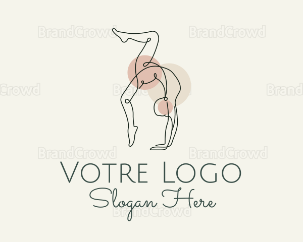 Yoga Pose Monoline Logo