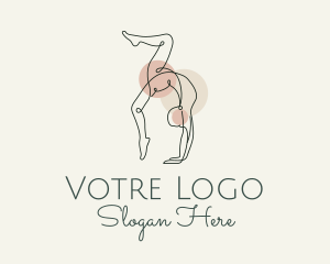 Yoga Pose Monoline Logo