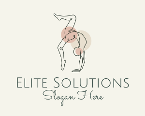 Treatment - Yoga Pose Monoline logo design