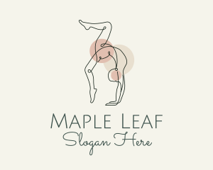 Yoga Pose Monoline logo design