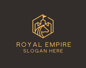 Empire - Turret Castle Horse logo design