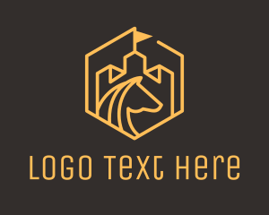 Literature - Yellow Castle Horse logo design