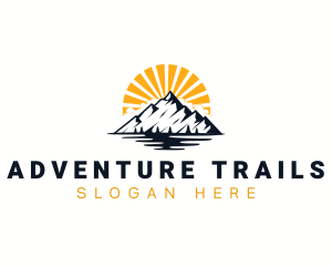 Mountain Hiking Travel logo design