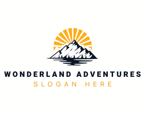 Mountain Hiking Travel logo design