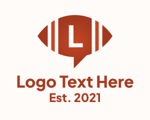 Football - Football Chat Lettermark logo design