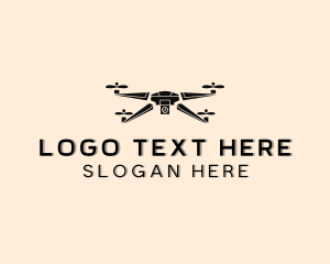 Quadcopter - Aerial Drone Camera logo design