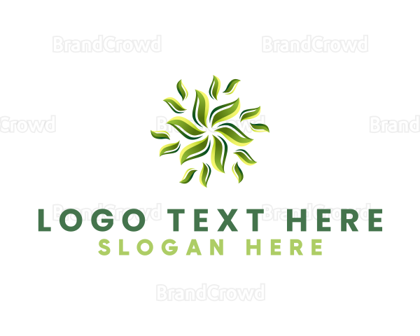 Botanical Organic Leaf Logo