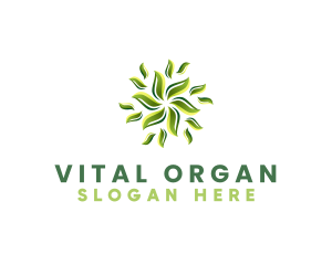 Botanical Organic Leaf logo design