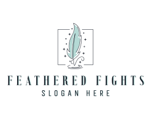 Sparkling Feather Author logo design