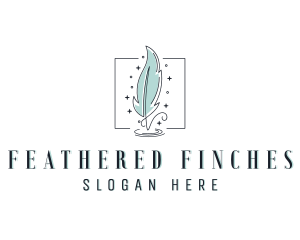 Sparkling Feather Author logo design