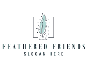 Sparkling Feather Author logo design