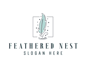 Sparkling Feather Author logo design