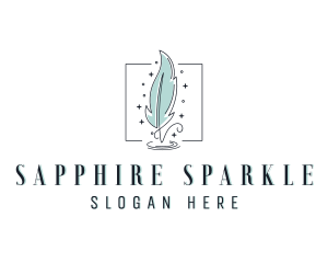 Sparkling Feather Author logo design