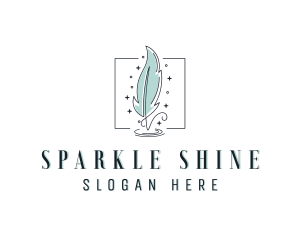 Sparkling Feather Author logo design