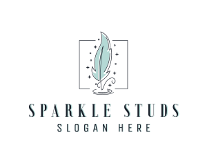 Sparkling Feather Author logo design