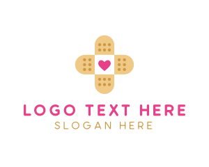 Medical Worker - Medical Bandage Cross logo design