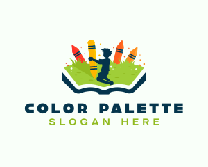 Coloring - Coloring Book Kindergarten logo design