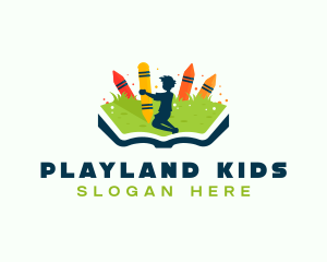 Coloring Book Kindergarten logo design