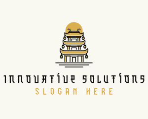 Mausoleum - Asian Temple Pagoda logo design