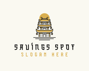 Asian Temple Pagoda logo design