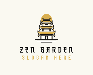 Asian Temple Pagoda logo design