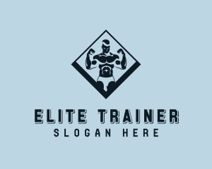 Strong Muscle Weightlifter logo design