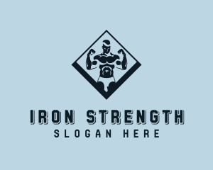 Weightlifting - Strong Muscle Weightlifter logo design