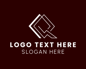 Interior  Design - Geometric Square Letter Q logo design