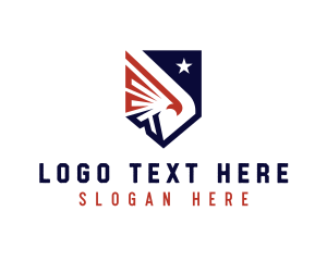 Bald Eagle - American Eagle Shield logo design