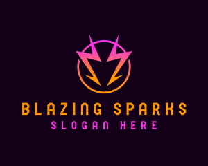 Lightning Bolt Spark logo design