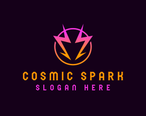 Lightning Bolt Spark logo design
