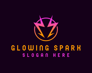 Lightning Bolt Spark logo design