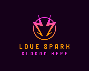 Lightning Bolt Spark logo design