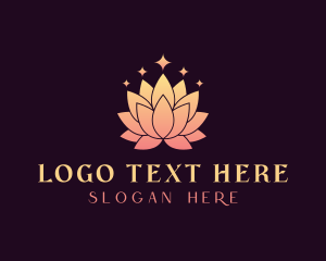Makeup - Elegant Lotus Flower logo design
