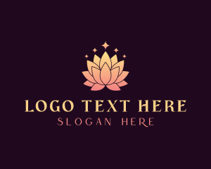 Feminine - Elegant Lotus Flower logo design