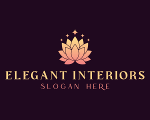 Elegant Lotus Flower logo design