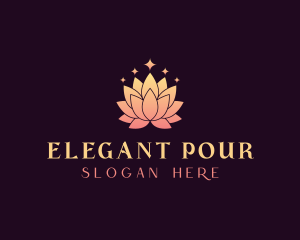 Elegant Lotus Flower logo design