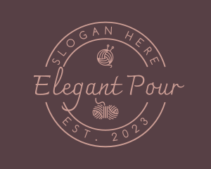 Elegant Handcraft Yarn logo design