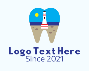 Toothbrush - Lighthouse Dental Clinic logo design