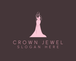 Pageantry - Pink Fashion Gown logo design