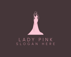 Pink Fashion Gown logo design