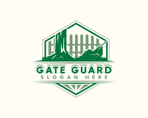 Gate - Lawn Mower Gardening logo design