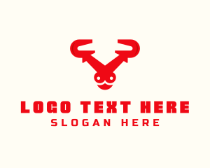 Livestock - Bull Magnet Horns logo design